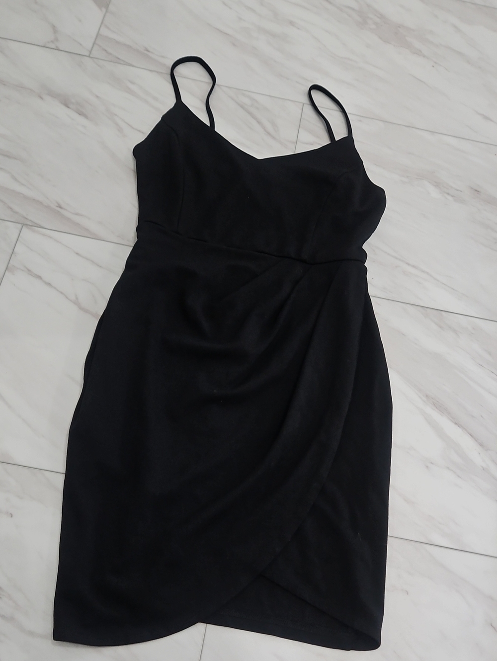 Classic Black Spaghetti-Strap Mini Dress - Picture 1 of 2